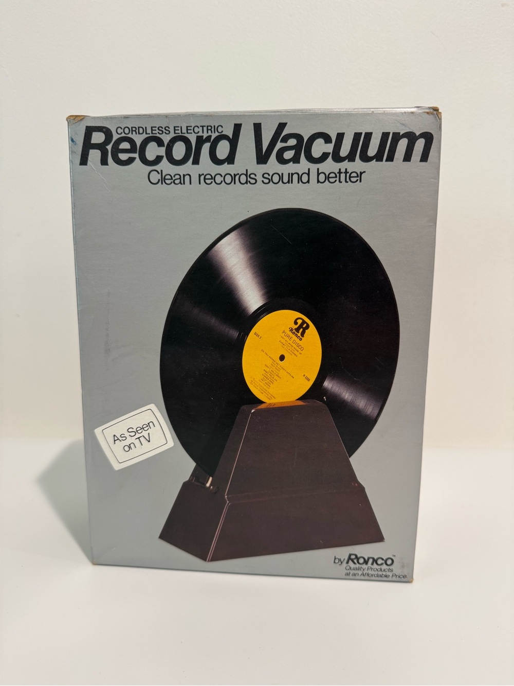 Vintage RONCO Record Vacuum LP Vinyl Cleaner  1979, NEW , Rare As Seen on TV
